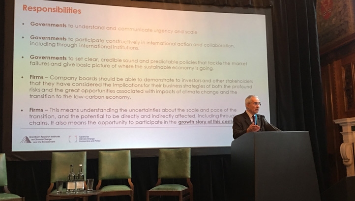 Lord Stern noted that businesses and government's weren't good at